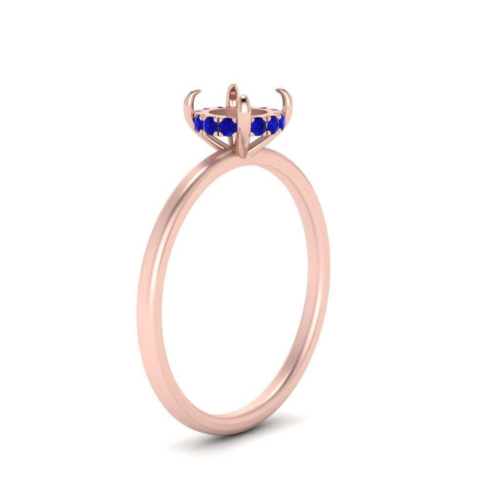 Semi Mount Thin Setting Hidden Halo Ring