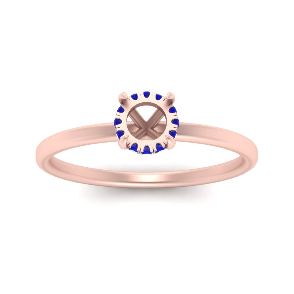 Semi Mount Thin Setting Hidden Halo Ring