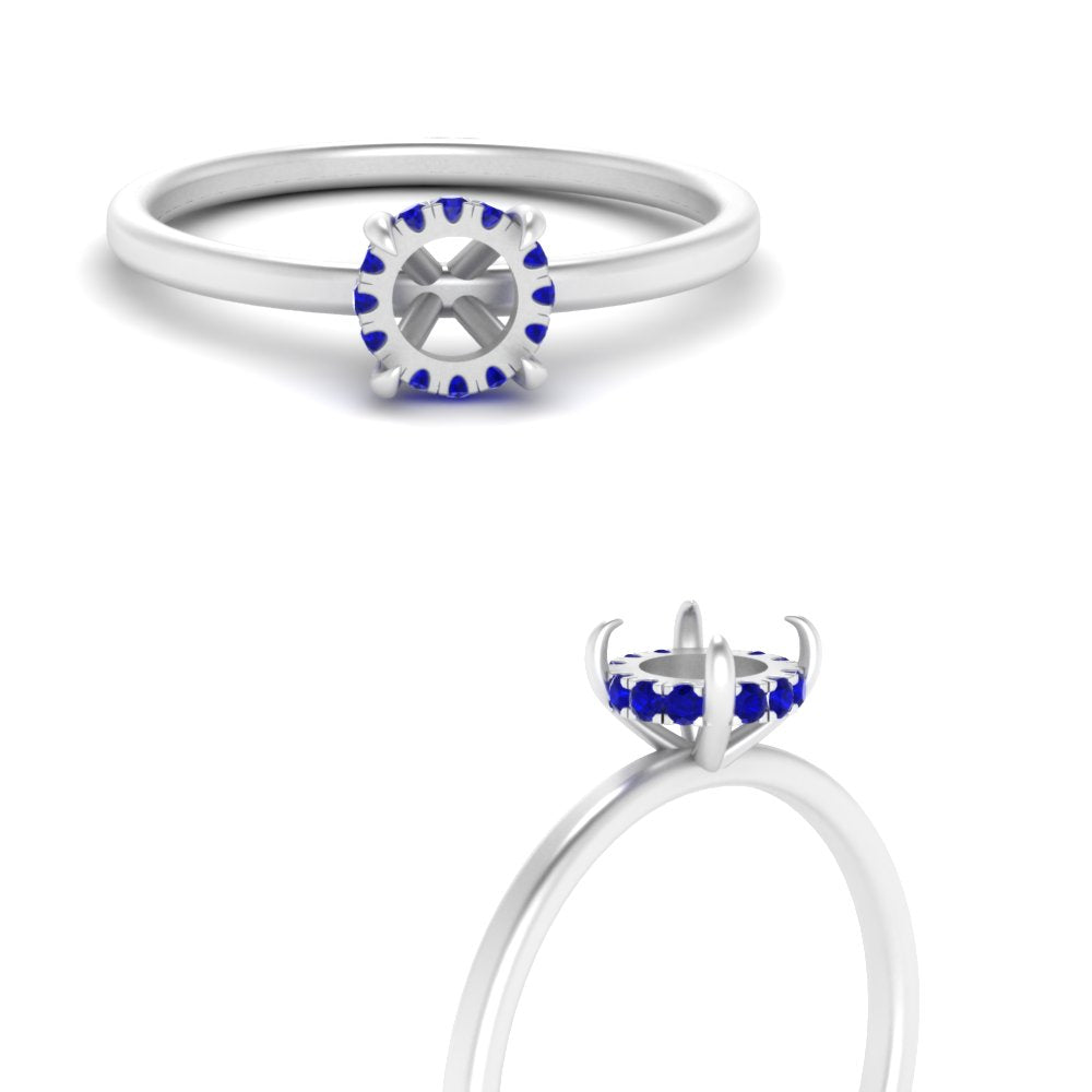 Semi Mount Thin Setting Hidden Halo Ring