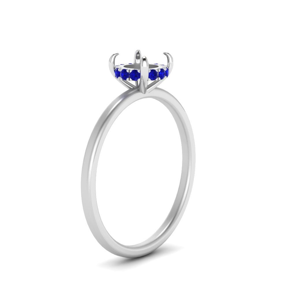 Semi Mount Thin Setting Hidden Halo Ring