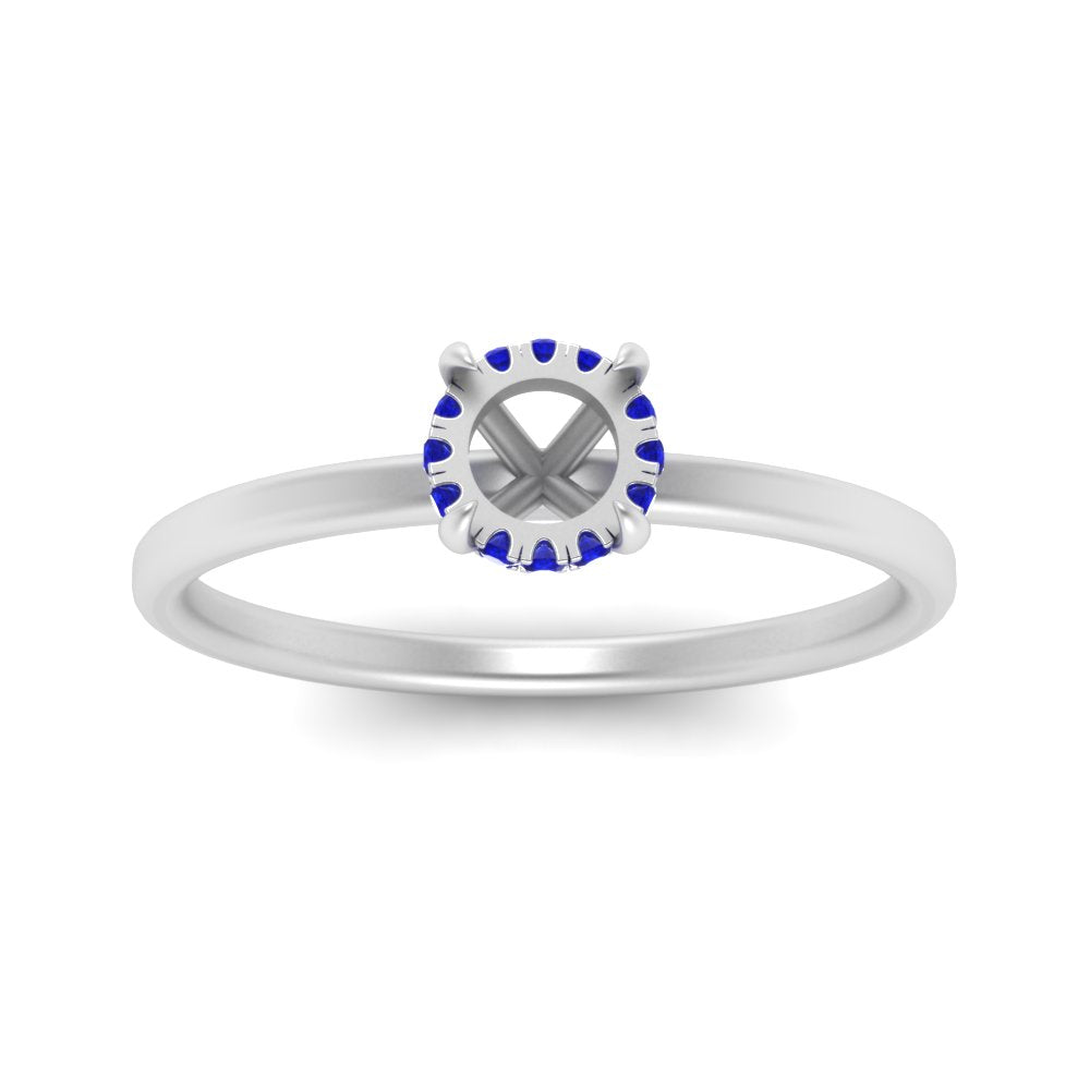 Semi Mount Thin Setting Hidden Halo Ring