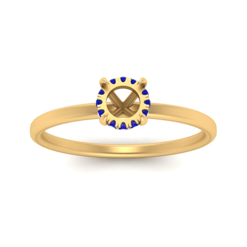 Semi Mount Thin Setting Hidden Halo Ring