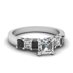 Load image into Gallery viewer, white-gold-asscher-white-diamond-engagement-wedding-ring-with-black-diamond-in-prong-set-FDENS1027ASRGBLACK-NL-WG_8a1c52ac-6c13-41f5-9ae4-9c613d0b8757
