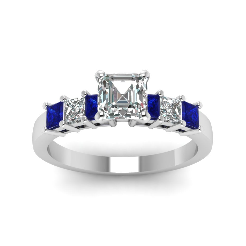 white-gold-asscher-white-diamond-engagement-wedding-ring-with-blue-sapphire-in-prong-set-FDENS1027ASRGSABLANGLE5-NL-WG_b9a41d15-c739-46ff-98c8-79cd5540c12d