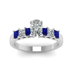 Load image into Gallery viewer, white-gold-cushion-white-diamond-engagement-wedding-ring-with-blue-sapphire-in-prong-set-FDENS1027CURGSABLANGLE5-NL-WG
