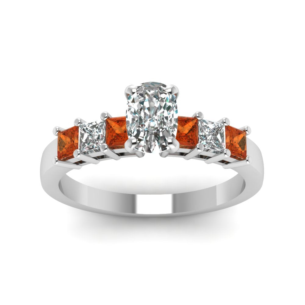 white-gold-cushion-white-diamond-engagement-wedding-ring-with-orange-sapphire-in-prong-set-FDENS1027CURGSAORANGLE5-NL-WG