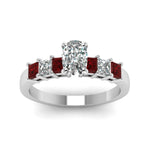 Load image into Gallery viewer, white-gold-cushion-white-diamond-engagement-wedding-ring-with-red-ruby-in-prong-set-FDENS1027CURGRUDRANGLE5-NL-WG
