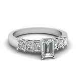Load image into Gallery viewer, white-gold-emerald-white-diamond-engagement-wedding-ring-in-prong-set-FDENS1027EMR-Nl-WG
