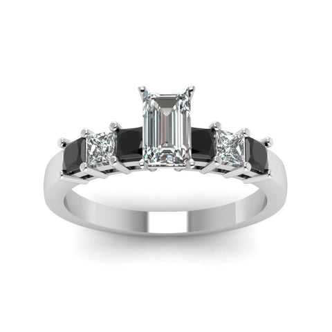 white-gold-emerald-white-diamond-engagement-wedding-ring-with-black-diamond-in-prong-set-FDENS1027EMRGBLACKANGLE5-NL-WG
