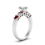 Load image into Gallery viewer, white-gold-emerald-white-diamond-engagement-wedding-ring-with-red-ruby-in-prong-set-FDENS1027EMRGRUDRANGLE2-NL-WG_b22d86e1-f7e0-4526-a97f-460db5b0d336
