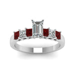 Load image into Gallery viewer, white-gold-emerald-white-diamond-engagement-wedding-ring-with-red-ruby-in-prong-set-FDENS1027EMRGRUDRANGLE5-NL-WG_7b48d147-16ed-4af1-b6ab-cc530b048bb8
