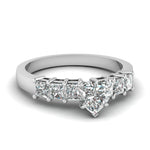 Load image into Gallery viewer, white-gold-heart-white-diamond-engagement-wedding-ring-in-prong-set-FDENS1027HTR-Nl-WG
