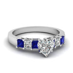 Load image into Gallery viewer, white-gold-heart-white-diamond-engagement-wedding-ring-with-blue-sapphire-in-prong-set-FDENS1027HTRGSABL-NL-WG_15f852df-b0d3-4358-be43-f40865ebc9a0
