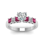 Load image into Gallery viewer, white-gold-heart-white-diamond-engagement-wedding-ring-with-dark-pink-sapphire-in-prong-set-FDENS1027HTRGSADRPIANGLE5-NL-WG
