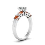 Load image into Gallery viewer, white-gold-heart-white-diamond-engagement-wedding-ring-with-orange-sapphire-in-prong-set-FDENS1027HTRGSAORANGLE2-NL-WG_20431556-3706-45ec-b137-1d76fe7e7095
