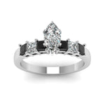 Load image into Gallery viewer, white-gold-marquise-white-diamond-engagement-wedding-ring-with-black-diamond-in-prong-set-FDENS1027MQRGBLACKANGLE5-NL-WG_55395564-e6d3-44d8-97b9-f9f8e5bc9343
