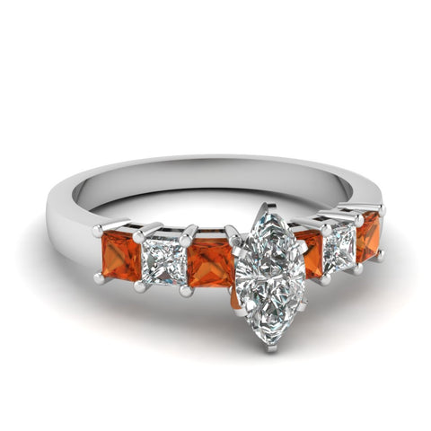 white-gold-marquise-white-diamond-engagement-wedding-ring-with-orange-sapphire-in-prong-set-FDENS1027MQRGSAOR-NL-WG_570cced6-23e2-4d8c-9608-522307367c69