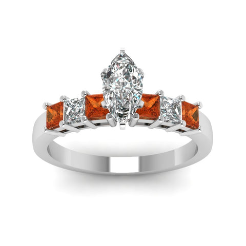 white-gold-marquise-white-diamond-engagement-wedding-ring-with-orange-sapphire-in-prong-set-FDENS1027MQRGSAORANGLE5-NL-WG