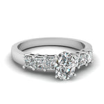Load image into Gallery viewer, white-gold-oval-white-diamond-engagement-wedding-ring-in-prong-set-FDENS1027OVR-Nl-WG

