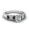 Load image into Gallery viewer, white-gold-oval-white-diamond-engagement-wedding-ring-with-black-diamond-in-prong-set-FDENS1027OVRGBLACK-NL-WG