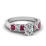 Load image into Gallery viewer, white-gold-oval-white-diamond-engagement-wedding-ring-with-dark-pink-sapphire-in-prong-set-FDENS1027OVRGSADRPI-NL-WG_28ed593b-1bd3-4baf-9cc8-120f5395ba53
