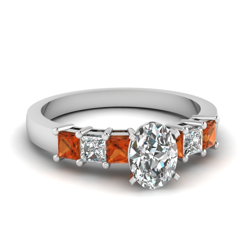 white-gold-oval-white-diamond-engagement-wedding-ring-with-orange-sapphire-in-prong-set-FDENS1027OVRGSAOR-NL-WG