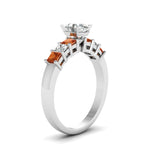 Load image into Gallery viewer, white-gold-oval-white-diamond-engagement-wedding-ring-with-orange-sapphire-in-prong-set-FDENS1027OVRGSAORANGLE2-NL-WG_39906ce1-ab89-4f77-ac49-9152fbcec0a7

