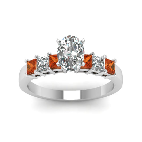 white-gold-oval-white-diamond-engagement-wedding-ring-with-orange-sapphire-in-prong-set-FDENS1027OVRGSAORANGLE5-NL-WG