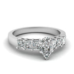 Load image into Gallery viewer, white-gold-pear-white-diamond-engagement-wedding-ring-in-prong-set-FDENS1027PER-Nl-WG
