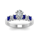 Load image into Gallery viewer, white-gold-pear-white-diamond-engagement-wedding-ring-with-blue-sapphire-in-prong-set-FDENS1027PERGSABLANGLE5-NL-WG

