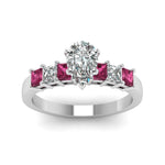 Load image into Gallery viewer, white-gold-pear-white-diamond-engagement-wedding-ring-with-dark-pink-sapphire-in-prong-set-FDENS1027PERGSADRPIANGLE5-NL-WG_58b4cc90-994b-4eaa-a5cb-1cd6d6adf4e5
