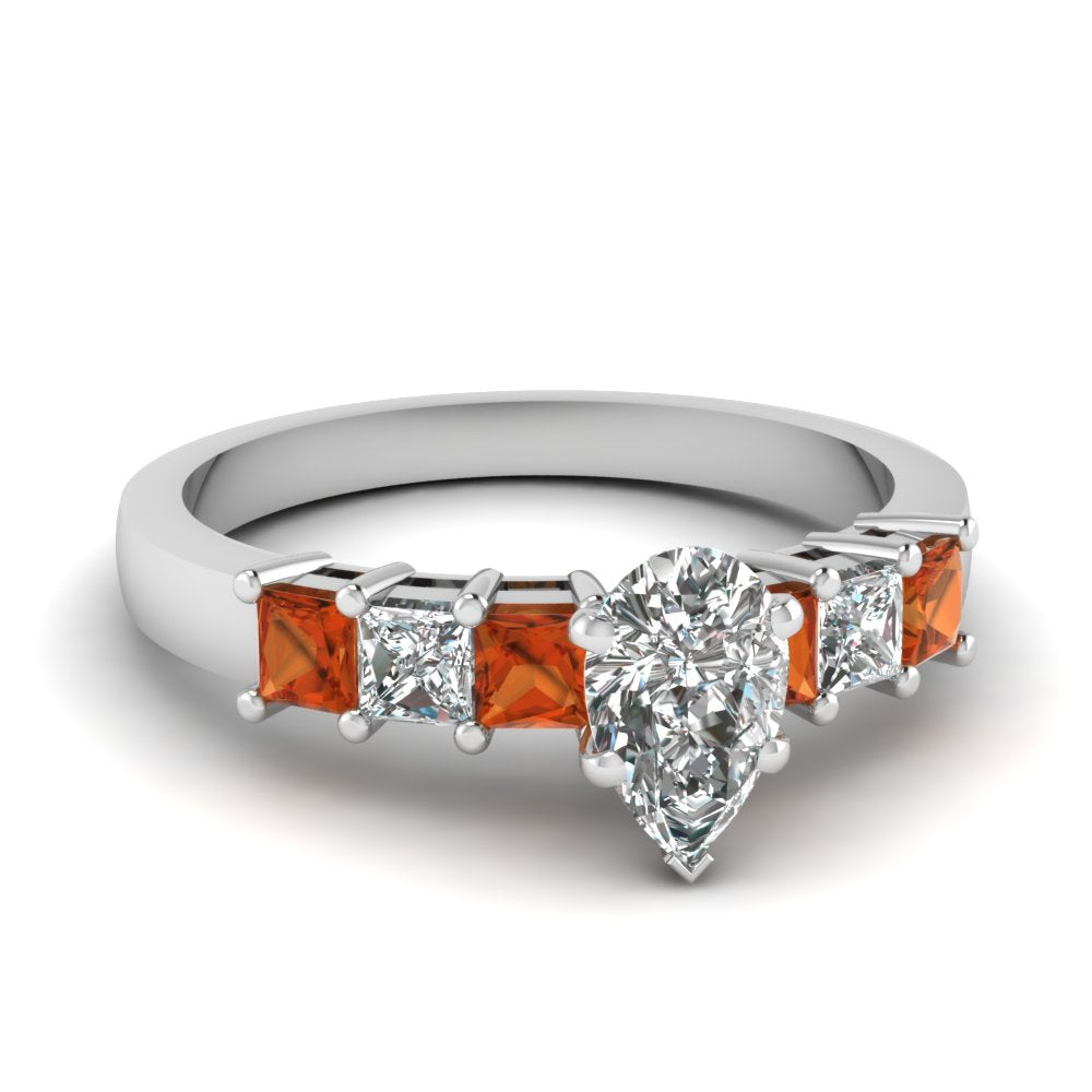 white-gold-pear-white-diamond-engagement-wedding-ring-with-orange-sapphire-in-prong-set-FDENS1027PERGSAOR-NL-WG