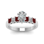 Load image into Gallery viewer, white-gold-pear-white-diamond-engagement-wedding-ring-with-red-ruby-in-prong-set-FDENS1027PERGRUDRANGLE5-NL-WG_5f1f7a69-76bc-4b8f-bf55-ba448e4be489
