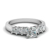 Load image into Gallery viewer, white-gold-princess-white-diamond-engagement-wedding-ring-in-prong-set-FDENS1027PRR-Nl-WG
