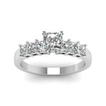 Load image into Gallery viewer, white-gold-princess-white-diamond-engagement-wedding-ring-in-prong-set-FDENS1027PRRANGLE5-Nl-WG
