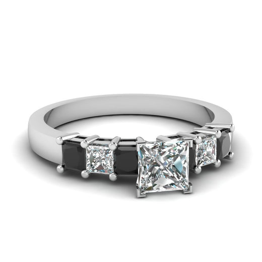 white-gold-princess-white-diamond-engagement-wedding-ring-with-black-diamond-in-prong-set-FDENS1027PRRGBLACK-NL-WG
