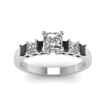 Load image into Gallery viewer, white-gold-princess-white-diamond-engagement-wedding-ring-with-black-diamond-in-prong-set-FDENS1027PRRGBLACKANGLE5-NL-WG
