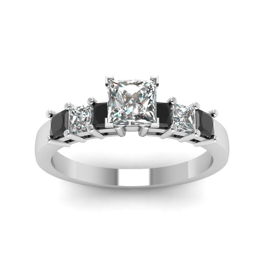 white-gold-princess-white-diamond-engagement-wedding-ring-with-black-diamond-in-prong-set-FDENS1027PRRGBLACKANGLE5-NL-WG