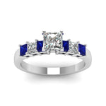 Load image into Gallery viewer, white-gold-princess-white-diamond-engagement-wedding-ring-with-blue-sapphire-in-prong-set-FDENS1027PRRGSABLANGLE5-NL-WG_1dc773ca-d9c5-43e6-9f46-bf615540df1f
