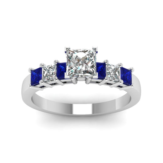 white-gold-princess-white-diamond-engagement-wedding-ring-with-blue-sapphire-in-prong-set-FDENS1027PRRGSABLANGLE5-NL-WG