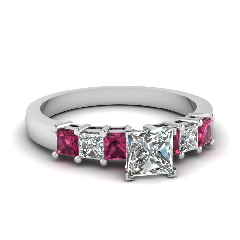 white-gold-princess-white-diamond-engagement-wedding-ring-with-dark-pink-sapphire-in-prong-set-FDENS1027PRRGSADRPI-NL-WG