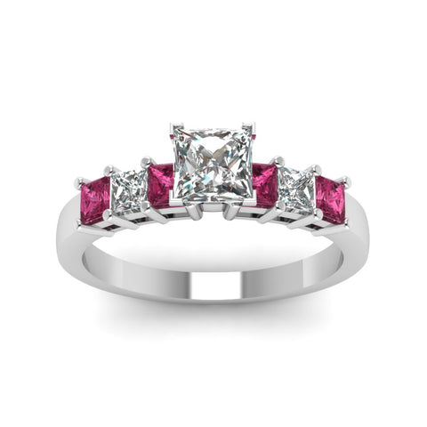 white-gold-princess-white-diamond-engagement-wedding-ring-with-dark-pink-sapphire-in-prong-set-FDENS1027PRRGSADRPIANGLE5-NL-WG