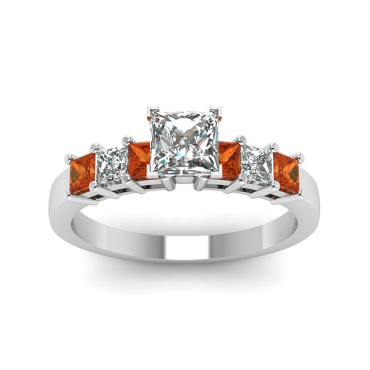white-gold-princess-white-diamond-engagement-wedding-ring-with-orange-sapphire-in-prong-set-FDENS1027PRRGSAORANGLE5-NL-WG