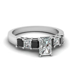 Load image into Gallery viewer, white-gold-radiant-white-diamond-engagement-wedding-ring-with-black-diamond-in-prong-set-FDENS1027RARGBLACK-NL-WG_2a3f77c1-fccd-440e-9e66-1da40bb51e75
