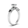 Load image into Gallery viewer, white-gold-radiant-white-diamond-engagement-wedding-ring-with-black-diamond-in-prong-set-FDENS1027RARGBLACKANGLE2-NL-WG
