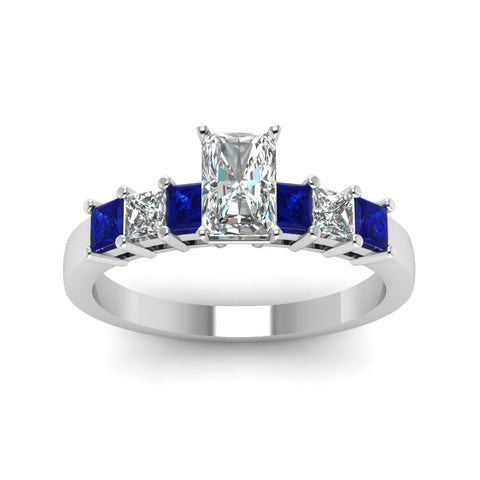 white-gold-radiant-white-diamond-engagement-wedding-ring-with-blue-sapphire-in-prong-set-FDENS1027RARGSABLANGLE5-NL-WG
