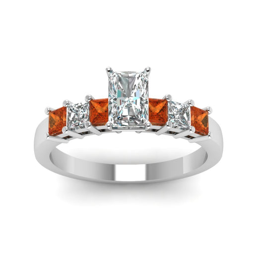 white-gold-radiant-white-diamond-engagement-wedding-ring-with-orange-sapphire-in-prong-set-FDENS1027RARGSAORANGLE5-NL-WG