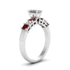 Load image into Gallery viewer, white-gold-radiant-white-diamond-engagement-wedding-ring-with-red-ruby-in-prong-set-FDENS1027RARGRUDRANGLE2-NL-WG