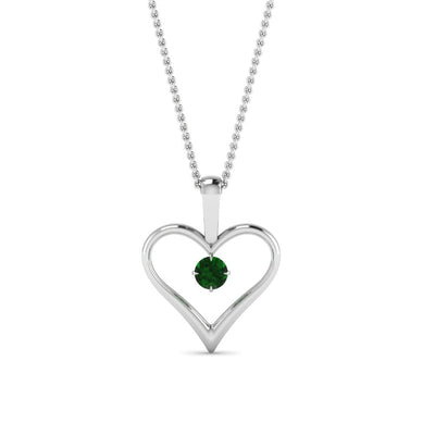 Solitaire Heart Pendant