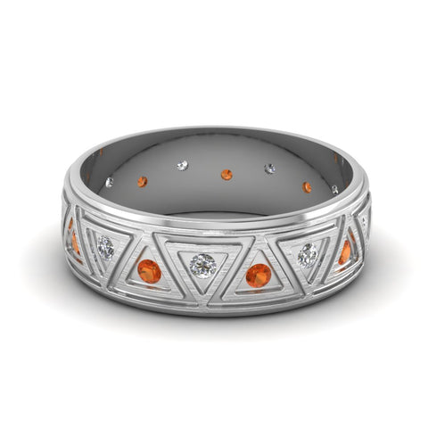 white-gold-round-orange-sapphire-mens-wedding-band-with-white-diamond-in-bezel-set-FDDB1085BGSAOR-NL-WG.jpg